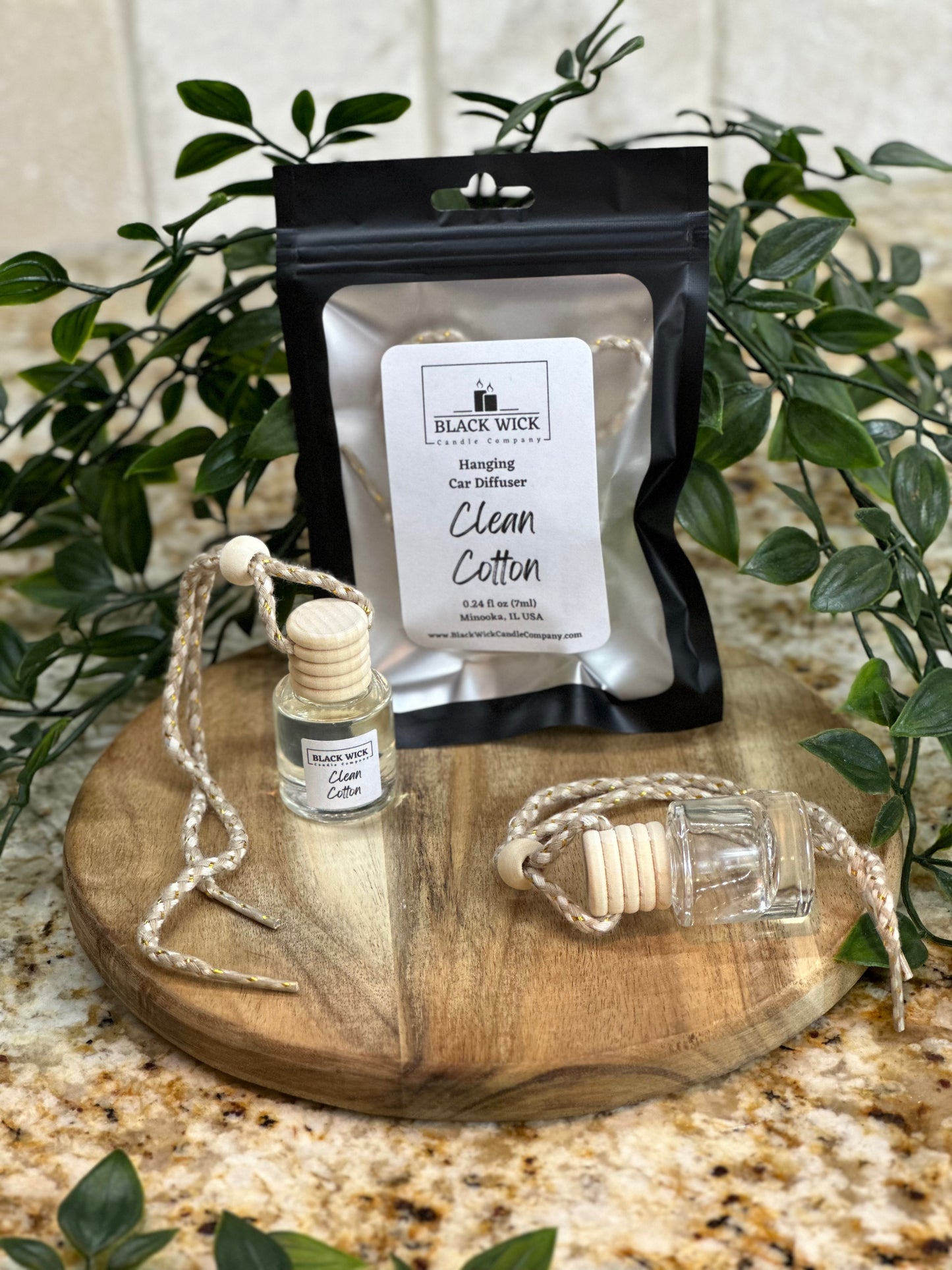 Clean Cotton | 0.24oz Car Diffuser