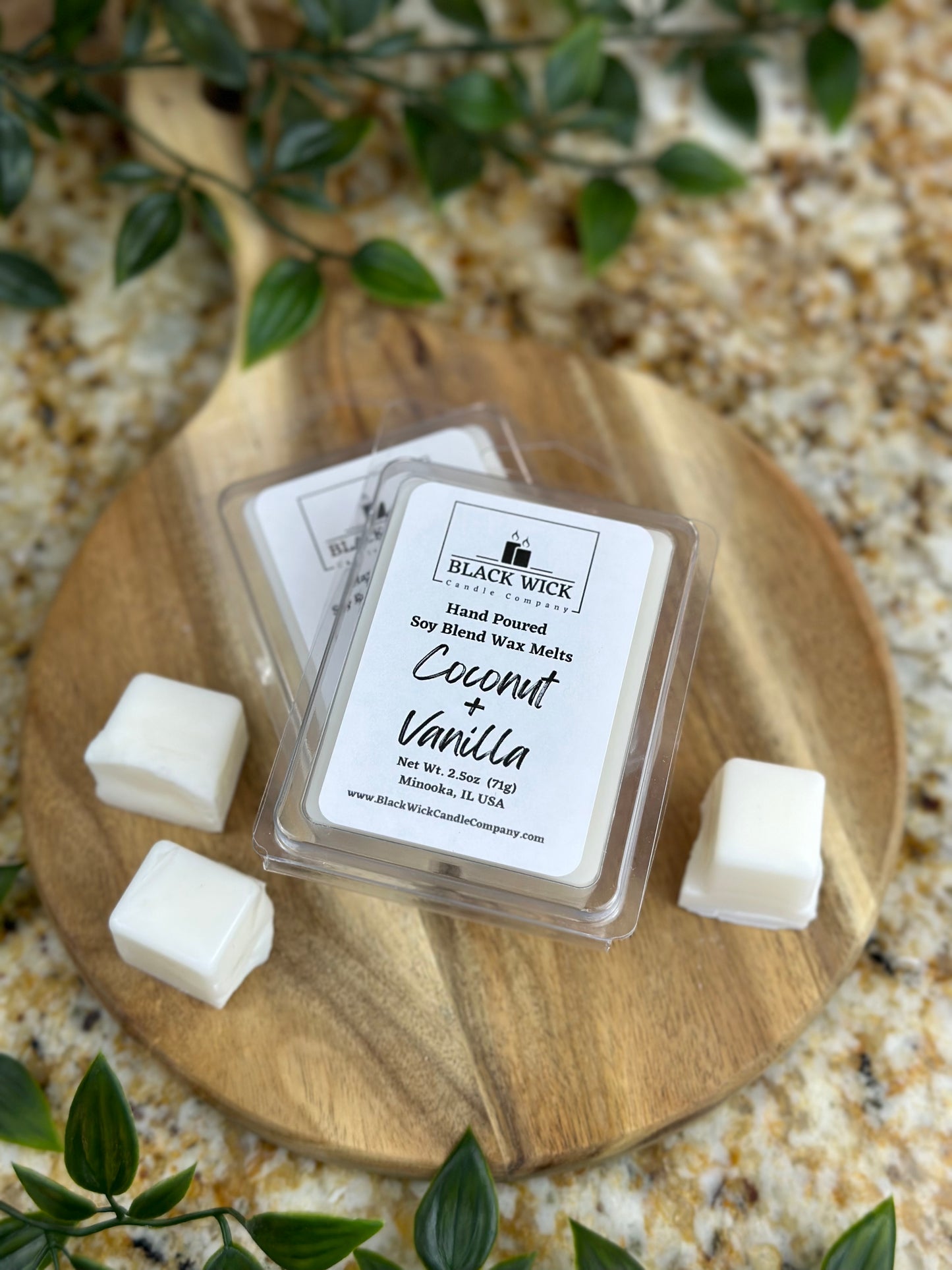 Coconut + Vanilla | 2.5oz Wax Melt Clamshell